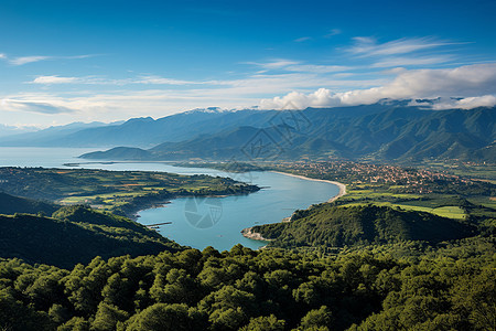 风景优美的山川湖泊景观图片
