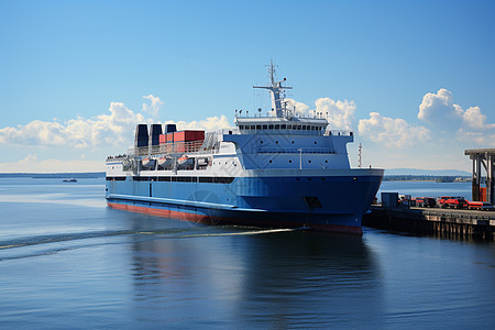 国际贸易的运输货船背景