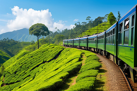 穿梭旅行出行的火车列车背景