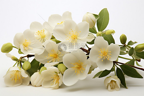 芬芳的白花盛开图片
