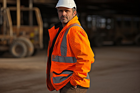 一个穿着工作服的工人图片