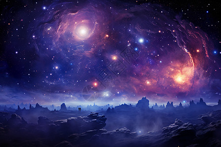 奇幻星系背景图片