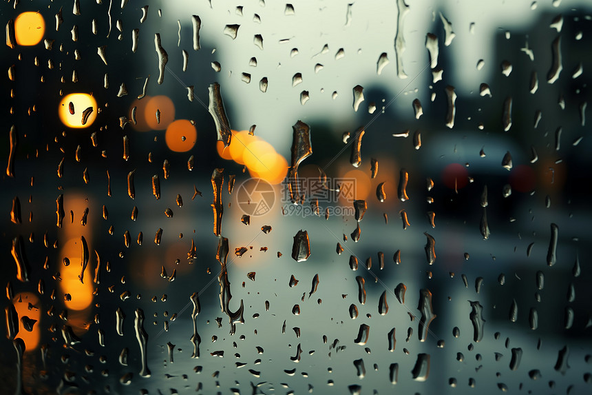 雨中静观白雾浓深图片