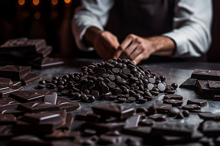手工制作黑巧克力图片