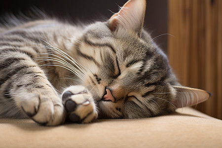 疲惫中的可爱小猫图片