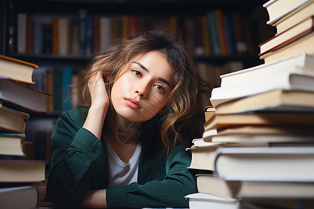 压力下的女大学生图片