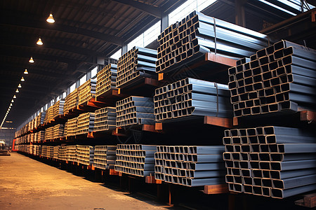 工业金属管材生产工厂背景图片