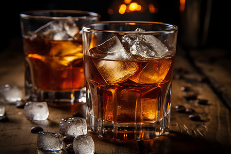冰与威士忌背景图片