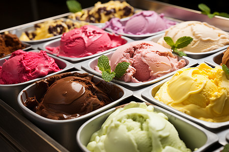 一盘冰淇淋图片