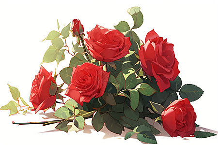 怒放的红玫瑰背景图片