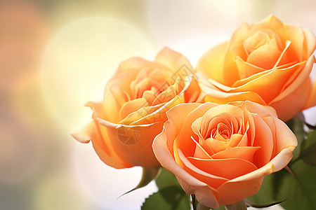 娇艳的橙色玫瑰背景图片