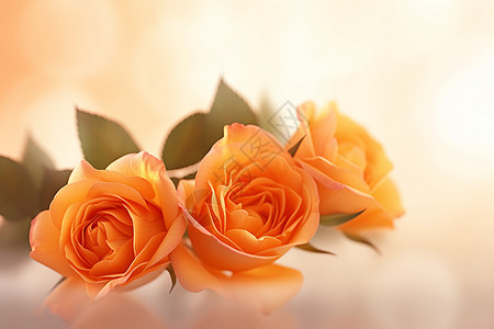 橙色玫瑰背景图片