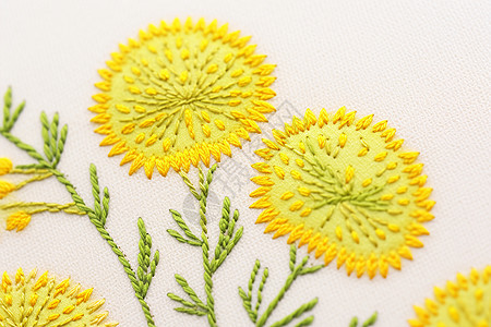 手工艺术的针织刺绣花朵图片