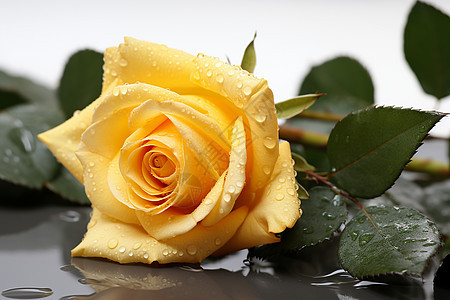 美丽的黄玫瑰背景图片