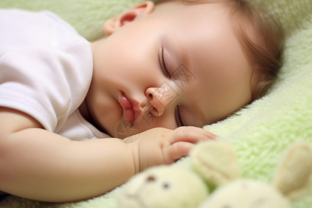 宝宝睡梦中的温馨时刻图片