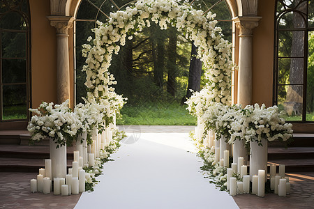 婚礼中的鲜花装饰图片