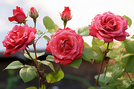 红玫瑰的浪漫风情图片