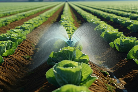 喷洒灌溉生态艺术之美图片