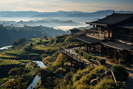 乡村的建筑房屋图片