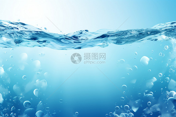 海洋的水流气泡图片