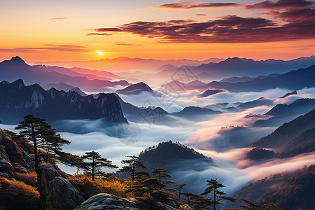 黄山背景云海黄山背景