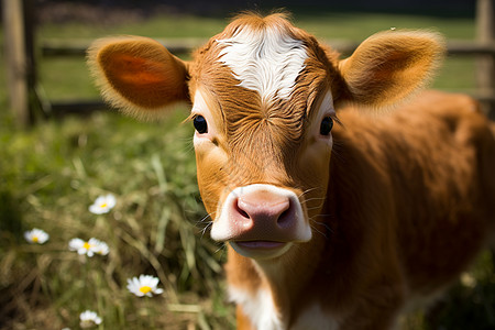 草原上的牛背景图片