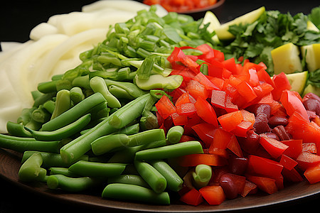 一盘蔬菜图片