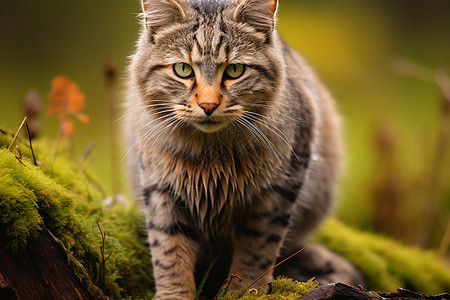 森林中的猫咪图片