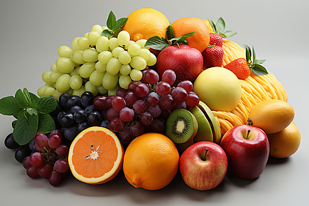 五彩斑斓的水果背景图片