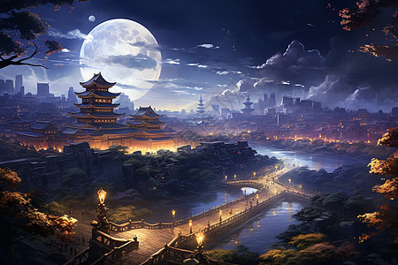 皇家夜景背景图片