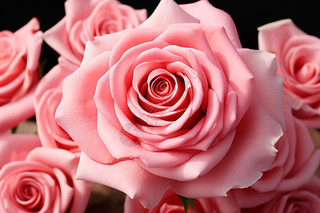 一束粉色玫瑰背景图片