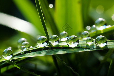 叶面上的水珠背景图片