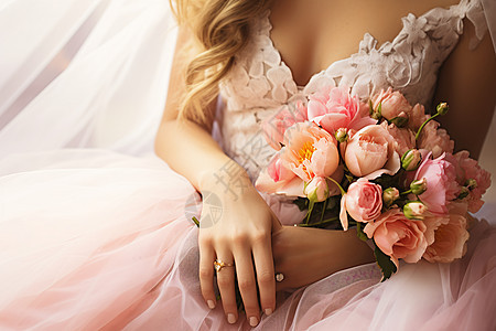 新娘手中漂亮的花束图片