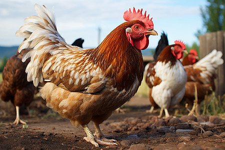 农业的养殖鸡图片