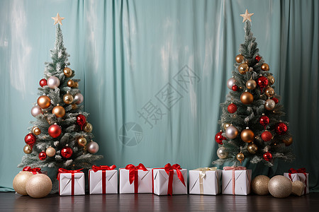圣诞树下的惊喜礼物图片