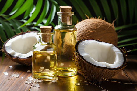 天然健康的椰子精油图片