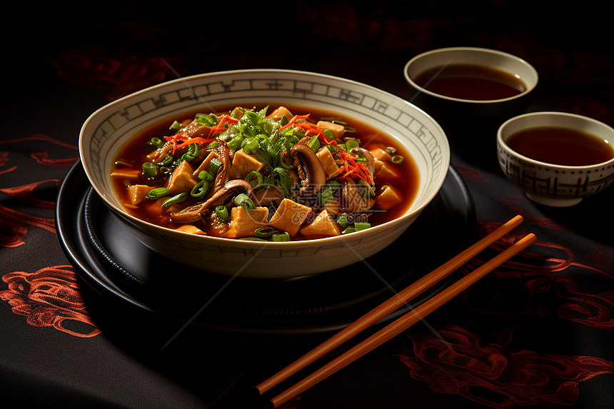 美味诱人的香菇豆腐汤图片