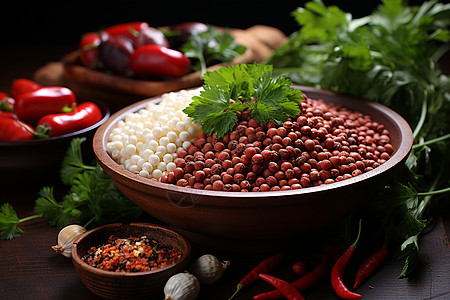 红豆素食盛宴背景图片