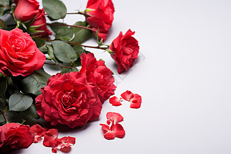 浪漫的玫瑰花瓣背景