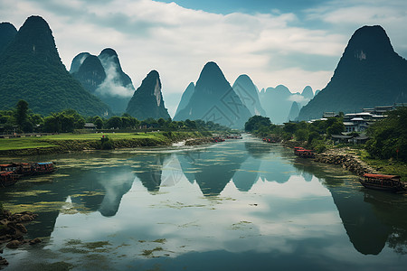 桂林山水背景图片