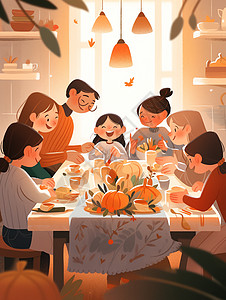 家庭吃饭的宴席背景图片
