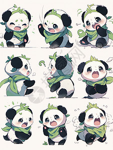 可爱的卡通熊猫图片