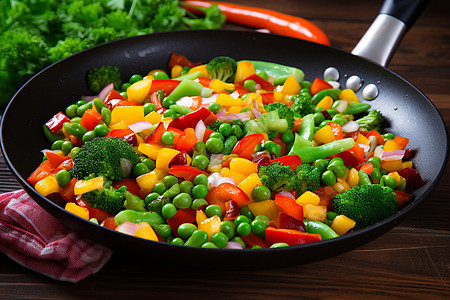 桌面上健康营养的蔬菜图片