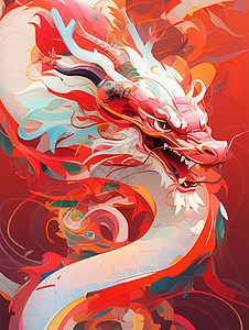 神秘绚丽的中国龙插图图片