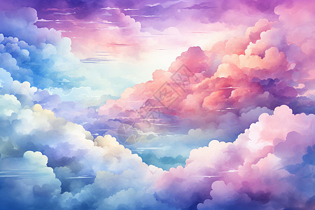 抽象天空水彩背景背景图片