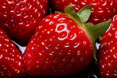 酸甜可口的草莓背景图片