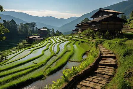 美丽的山野景观图片