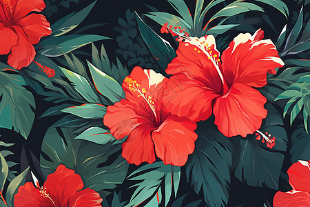 热带风情的花卉图片
