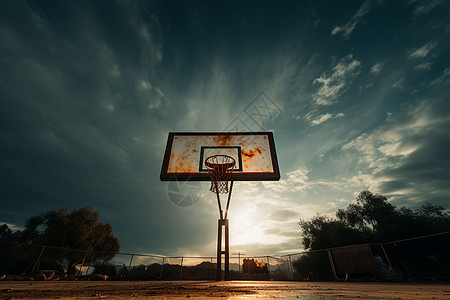 社区公园篮球场图片