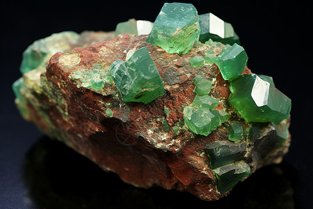 绿色结晶石图片